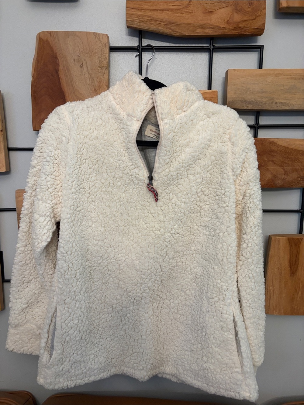 Cozy Cream Sherpa Quarter-Zip Jacket